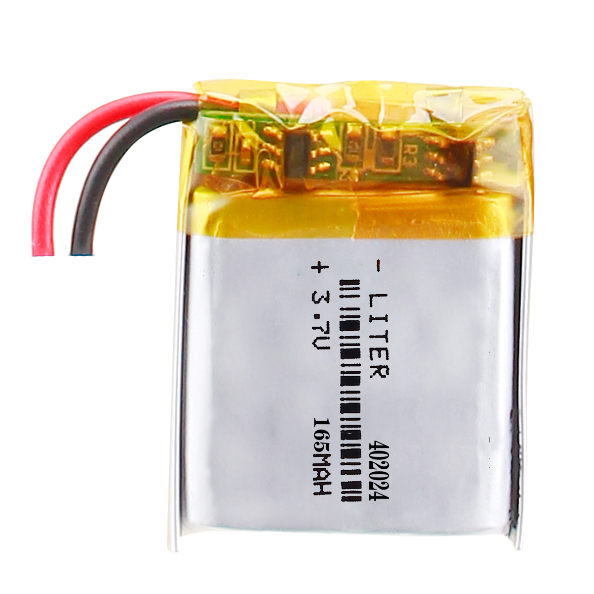 3.7V Square Lithium Polymer Battery LP402024 165mAh 0.611Wh