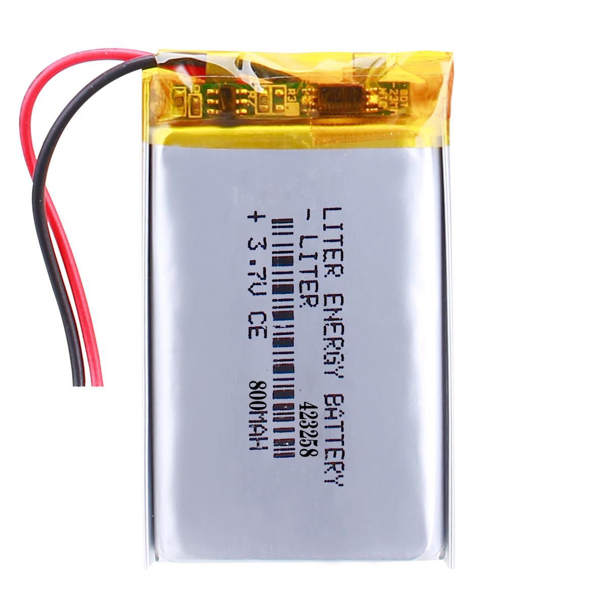 3.7V Standard Lithium Polymer Battery LP423258 800mAh 2.96Wh