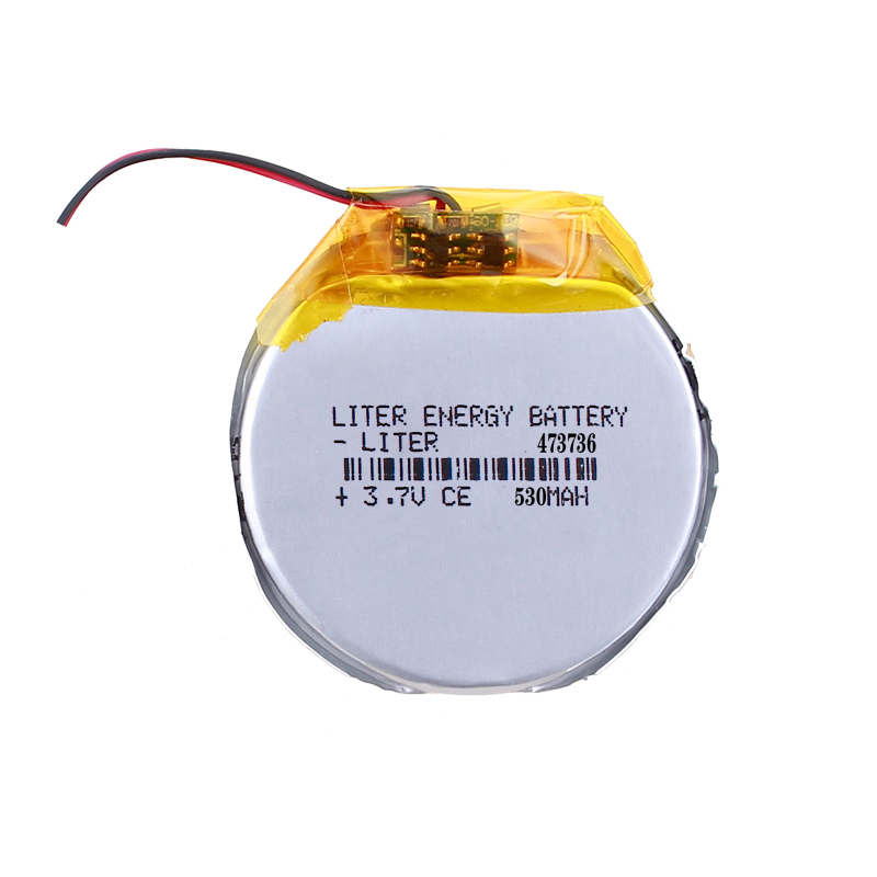 Special Shape Round Lithium Polymer Battery 3.7V LPR473736 530mAh