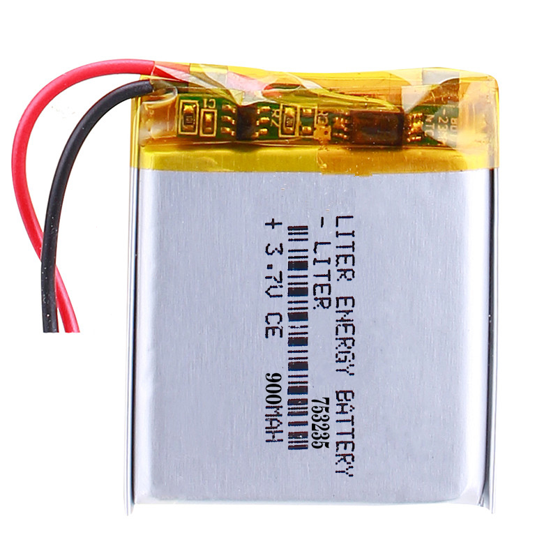 Rectangle Lithium Polymer Battery 3.7V LP753235 900mAh 3.33Wh